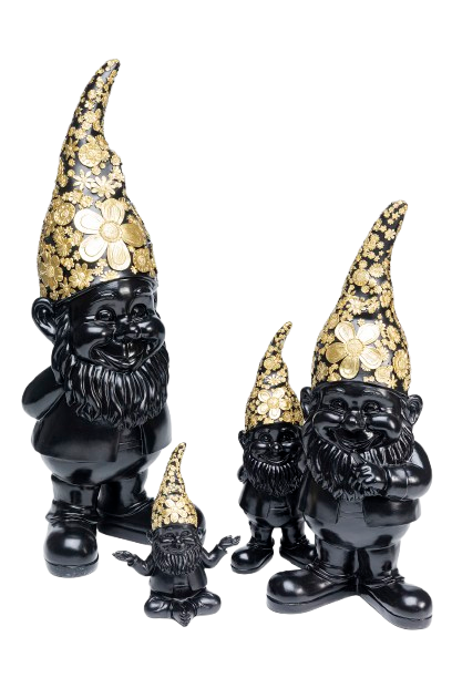 Kare - Deco Figurine Gnome Meditation Black G