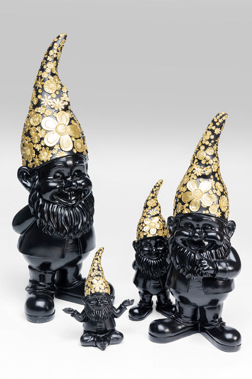Kare - Deco Figurine Gnome Meditation Black G