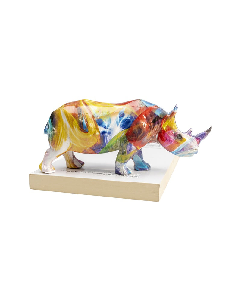 Kare - Deco Figurine Colored Rhino 17cm
