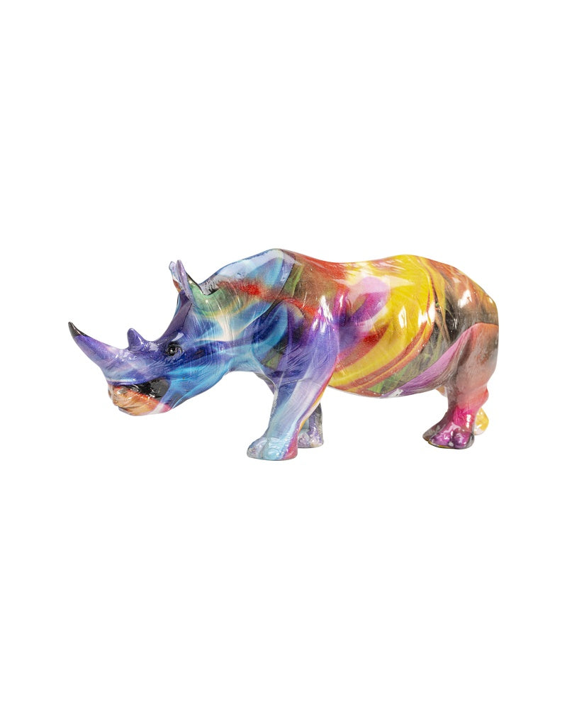 Kare - Deco Figurine Colored Rhino 17cm