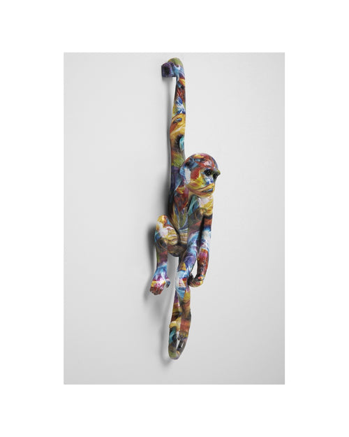 Kare - Wall Object Hanging Ape Colorful 17x67cm