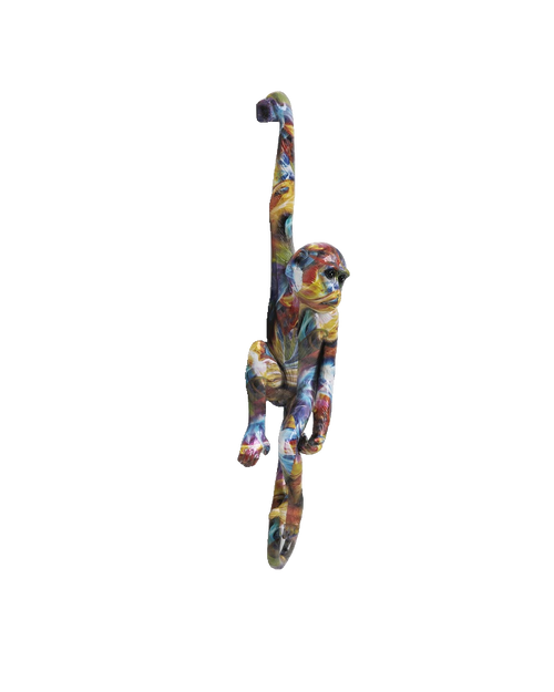 Kare - Wall Object Hanging Ape Colorful 17x67cm