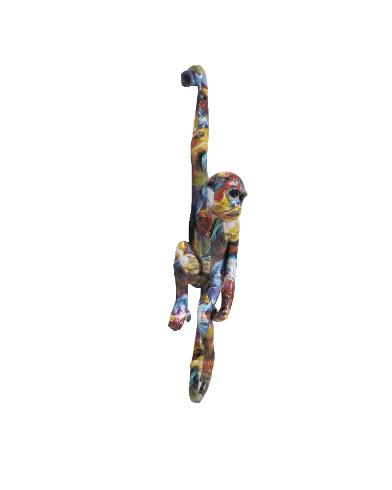 Kare - Wall Object Hanging Ape Colorful 17x67cm