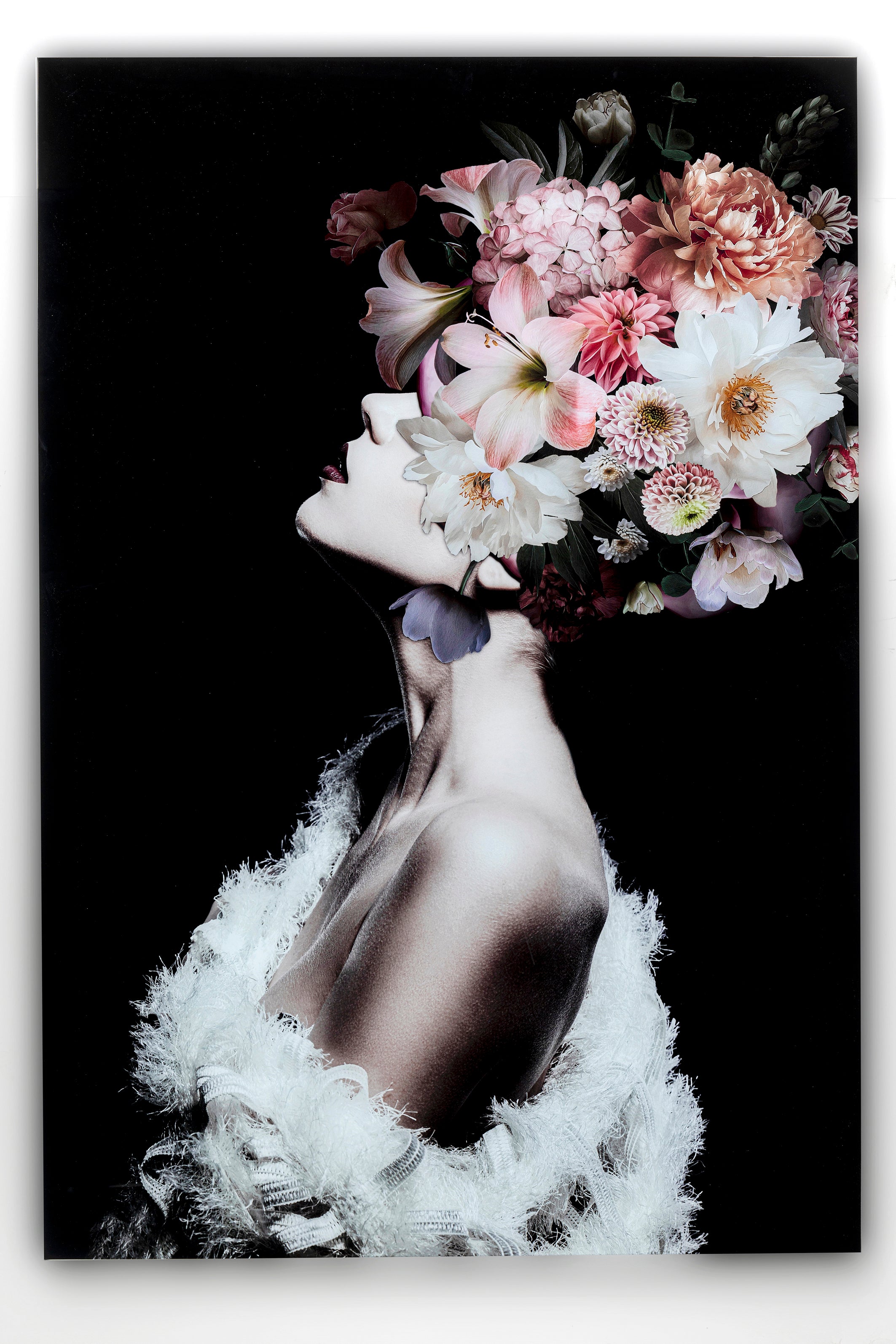 Kare - Glass Picture Flowery Beauty 80x120cm