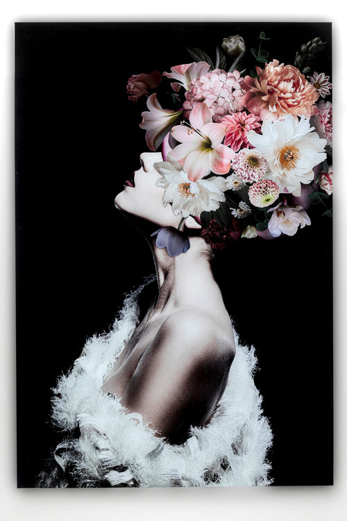 Kare - Glass Picture Flowery Beauty 80x120cm