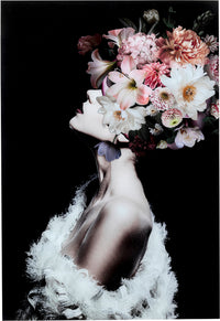 Kare - Glass Picture Flowery Beauty 80x120cm