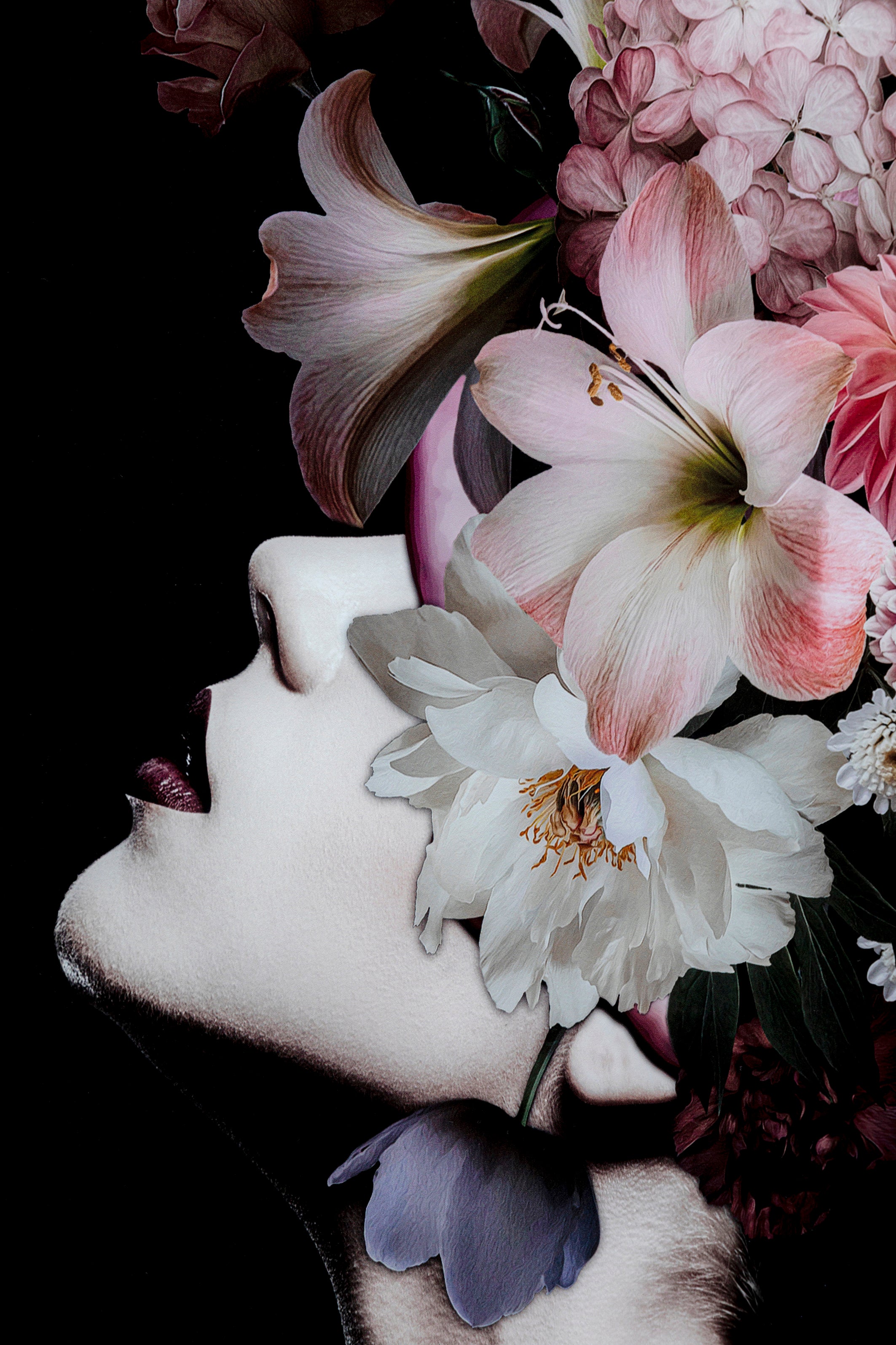 Kare - Glass Picture Flowery Beauty 80x120cm