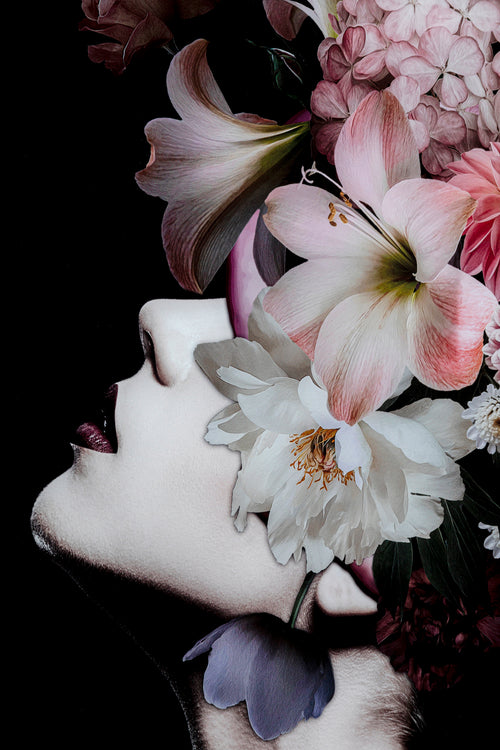 Kare - Glass Picture Flowery Beauty 80x120cm