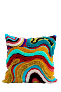 Kare - Cushion Waves Multi 45x45cm