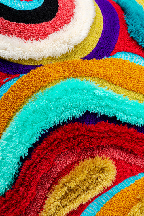 Kare - Cushion Waves Multi 45x45cm