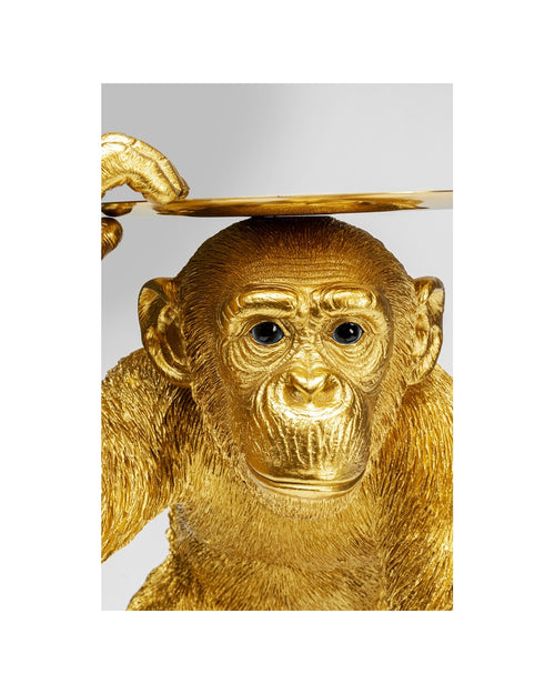 Kare - Deco Figurine Butler Playing Chimp Gold 52cm