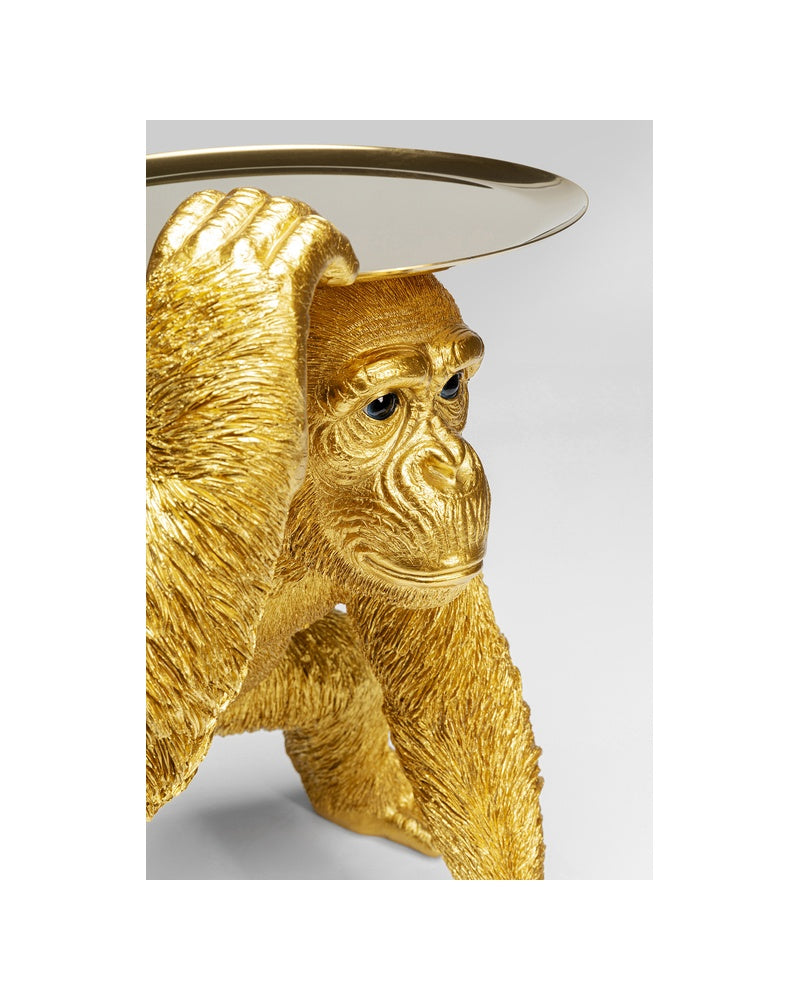 Kare - Deco Figurine Butler Playing Chimp Gold 52cm