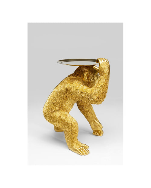 Kare - Deco Figurine Butler Playing Chimp Gold 52cm