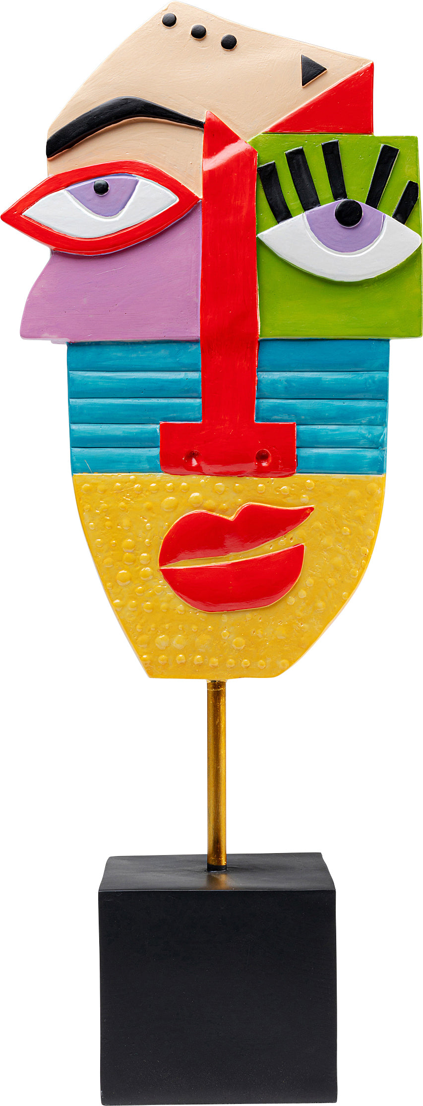 Kare - Deco Object Abstract Face Multicolour