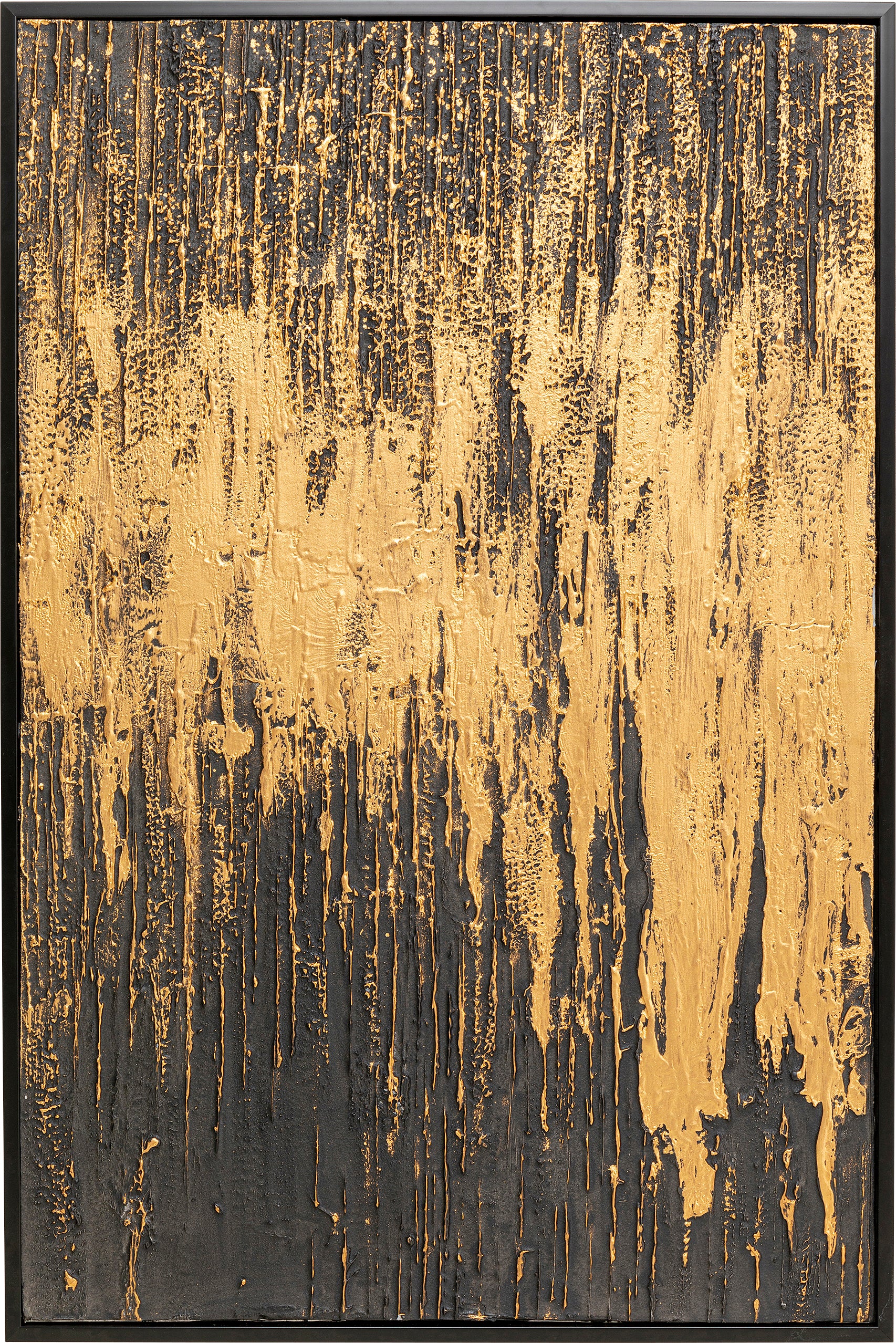 Kare - Framed Picture Abstract Black 80x120cm