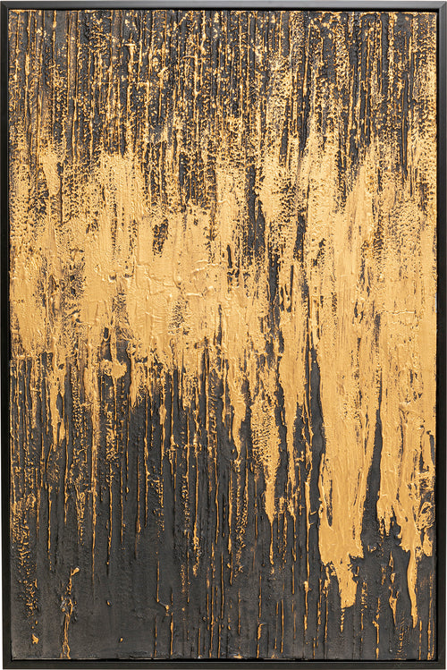 Kare - Framed Picture Abstract Black 80x120cm