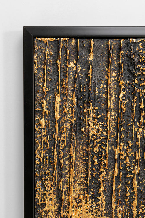 Kare - Framed Picture Abstract Black 80x120cm
