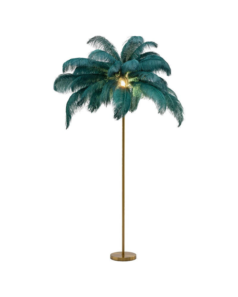 Kare - Floor Lamp Feather Palm Green 165cm