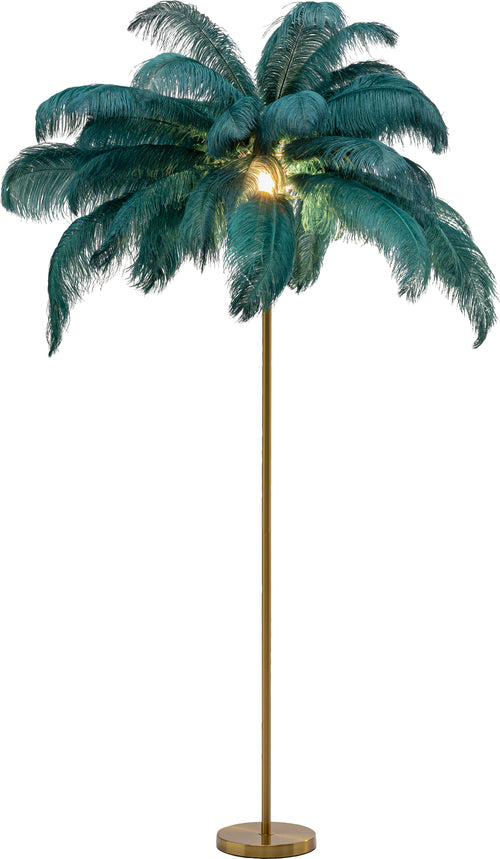Kare - Floor Lamp Feather Palm Green 165cm