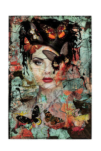 Kare - Glass Picture Lady Butterfly 100x150cm