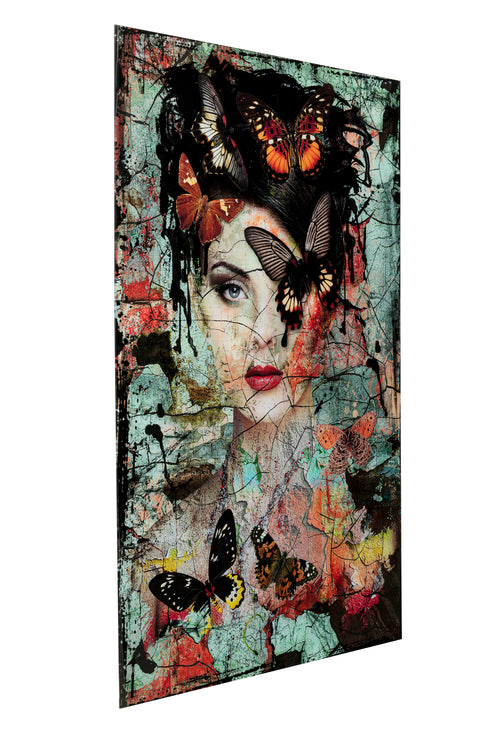 Kare - Glass Picture Lady Butterfly 100x150cm