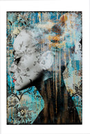 Kare - Glass Picture Lady Flower 100x150cm