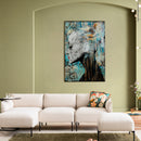 Kare - Glass Picture Lady Flower 100x150cm