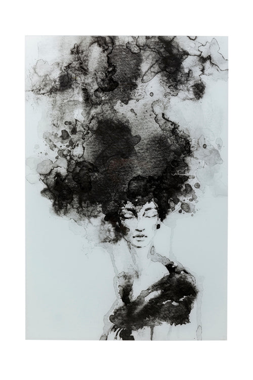 Kare - Glass Picture Smokey Hair 100x150cm