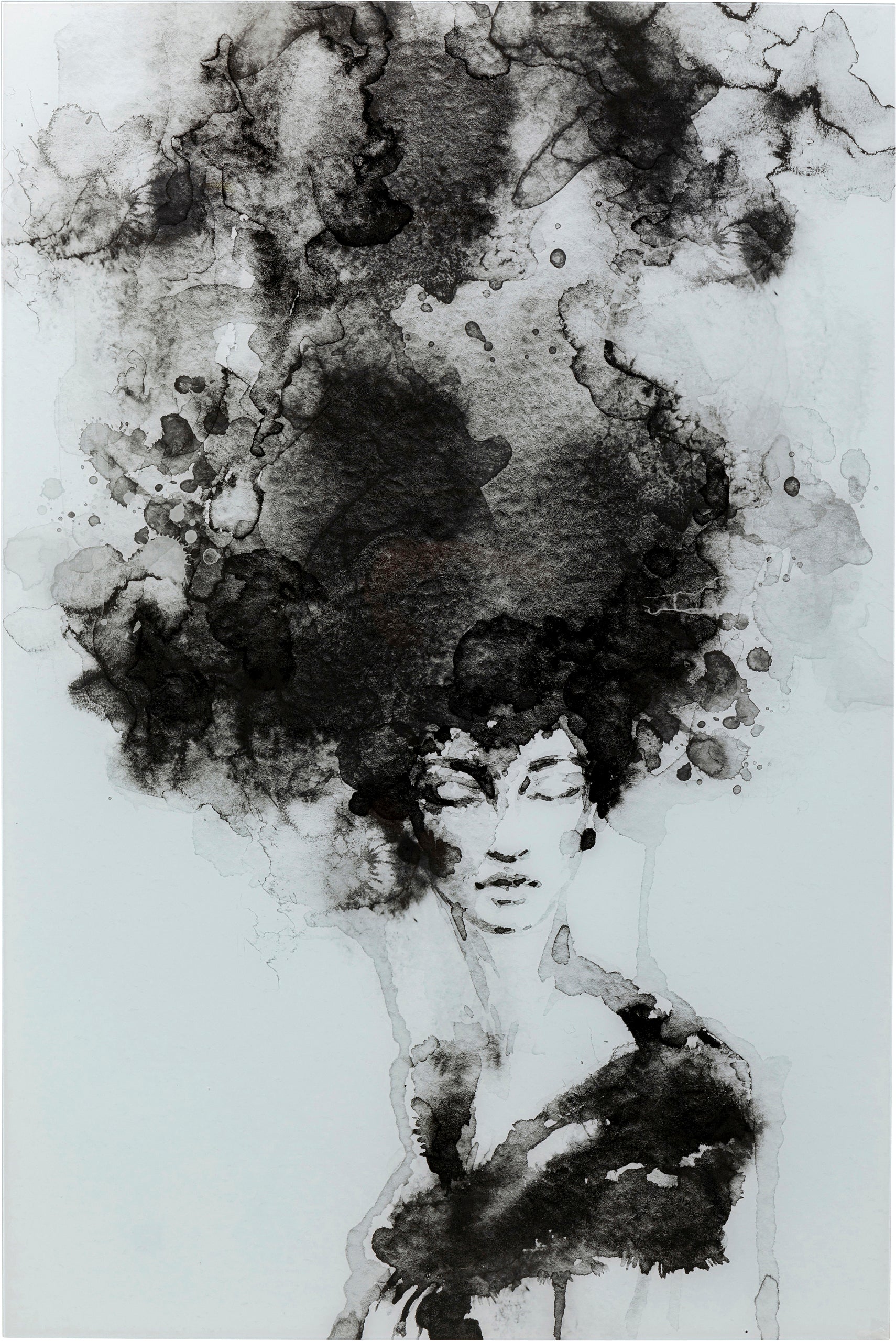Kare - Glass Picture Smokey Hair 100x150cm