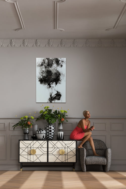 Kare - Glass Picture Smokey Hair 100x150cm