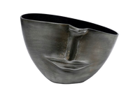 Kare - Vase Half Face Anthracite 31cm