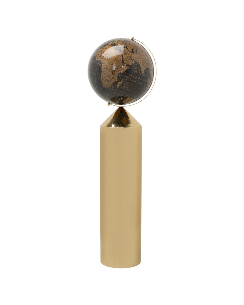 Kare - Deco Object Globe Top Gold 132cm