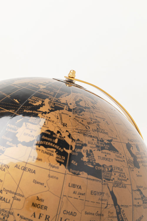 Kare - Deco Object Globe Top Gold 132cm