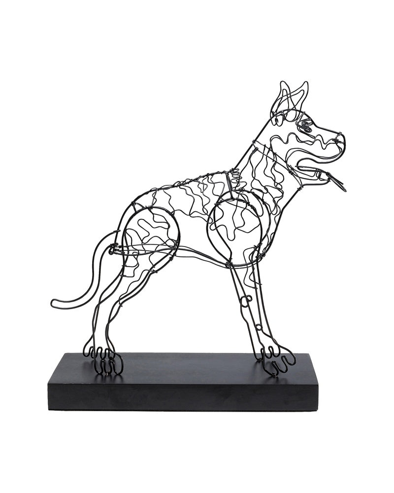 Kare - Deco Object Wire Attack Dog 36cm