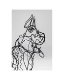 Kare - Deco Object Wire Attack Dog 36cm