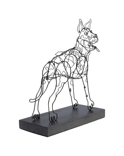 Kare - Deco Object Wire Attack Dog 36cm