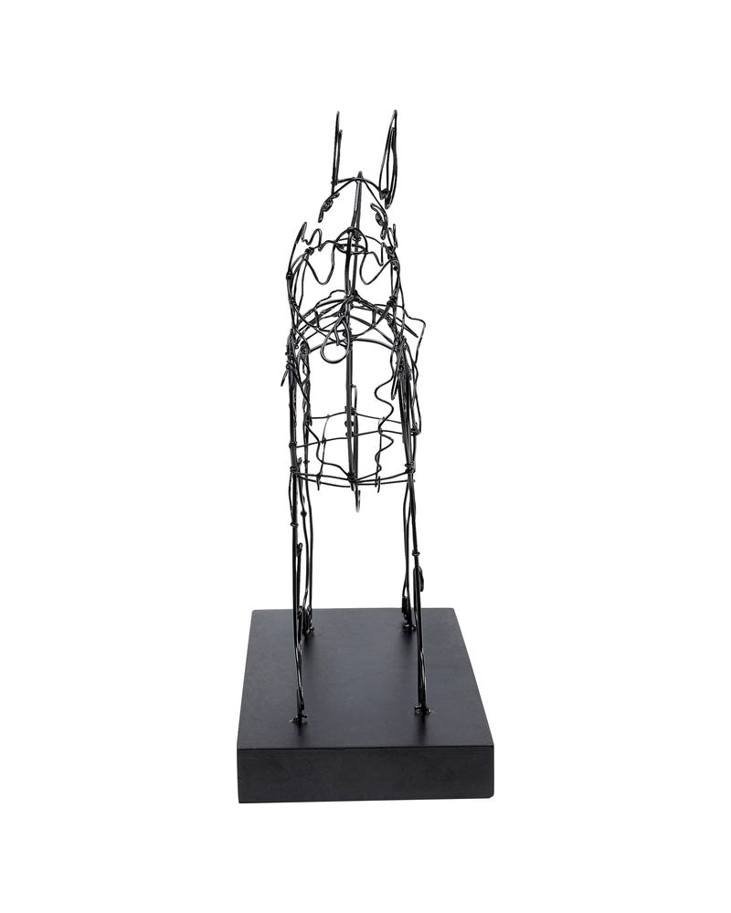 Kare - Deco Object Wire Attack Dog 36cm