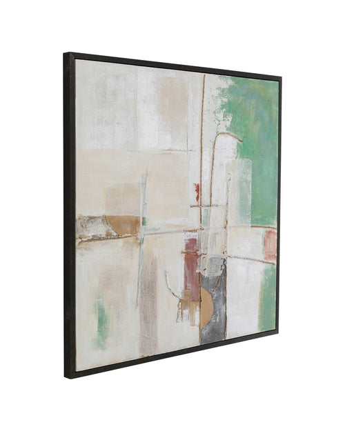 Kare - Framed Picture Dust Green 120x120cm