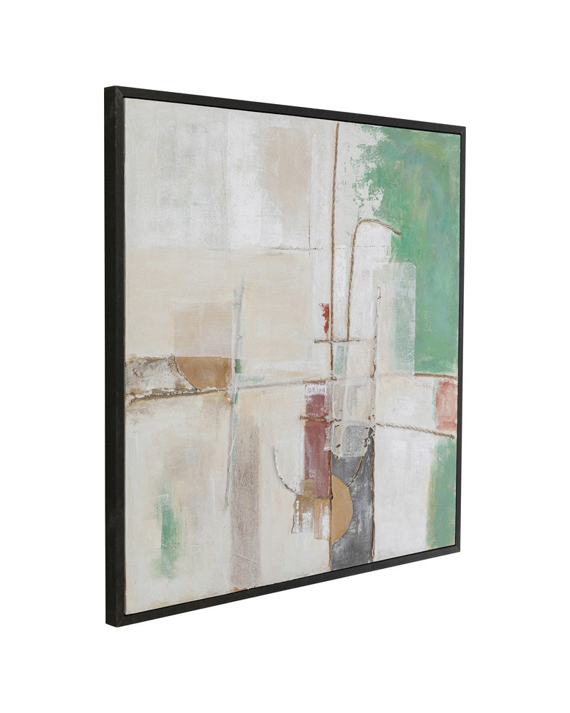 Kare - Framed Picture Dust Green 120x120cm