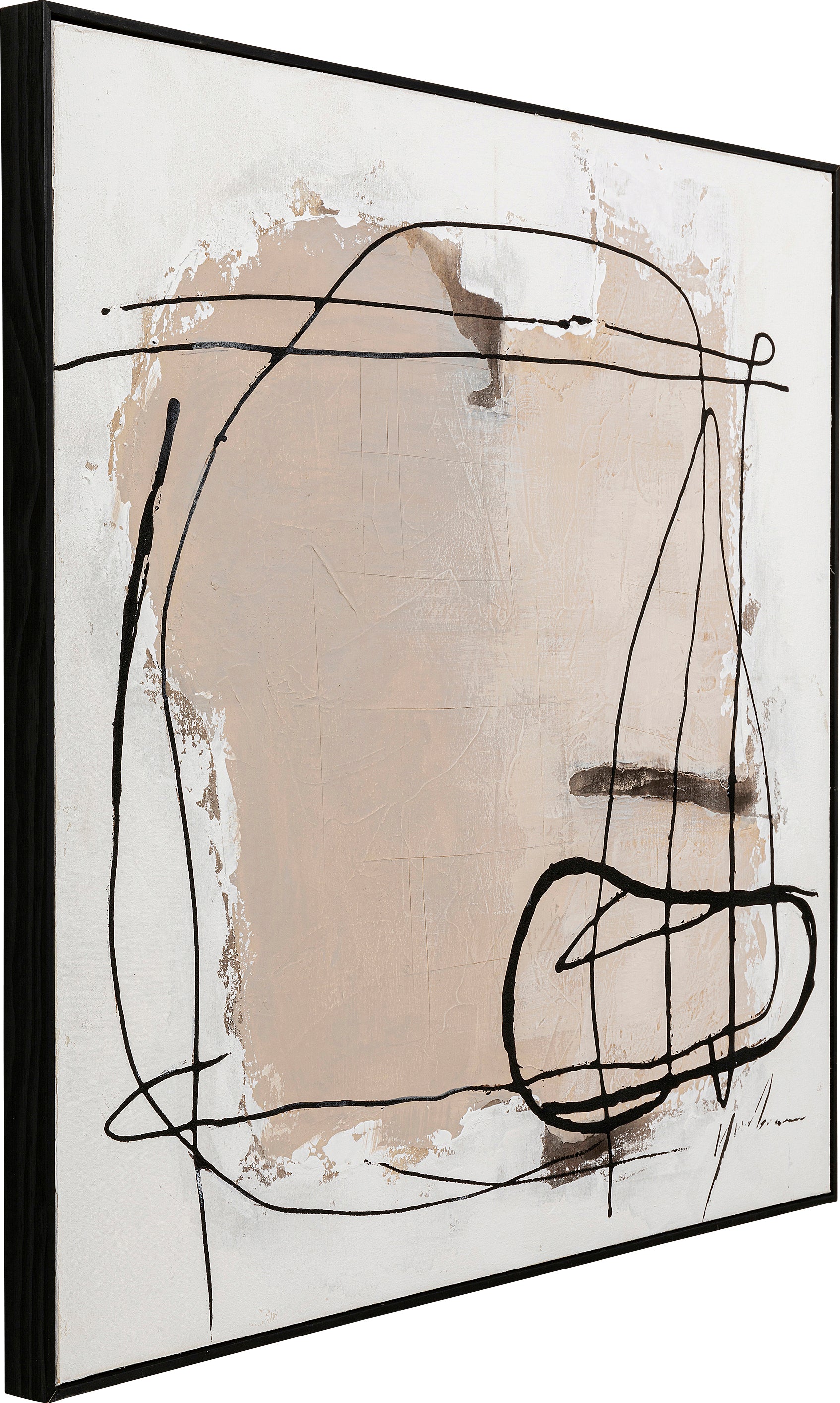 Kare - Framed Picture Dust Grey 100x100cm