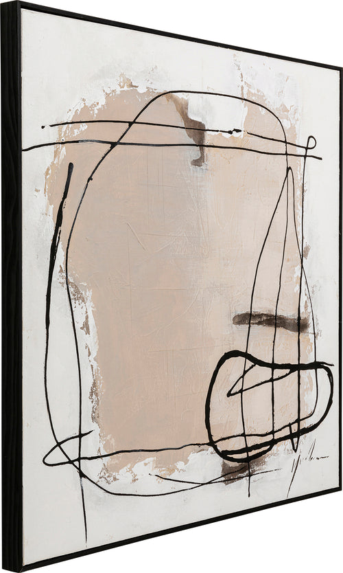 Kare - Framed Picture Dust Grey 100x100cm