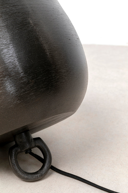 Kare - Floor Lamp Apollon Smooth Graphite Ø28cm