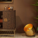 Kare - Floor Lamp Apollon Smooth Gold Ø50cm