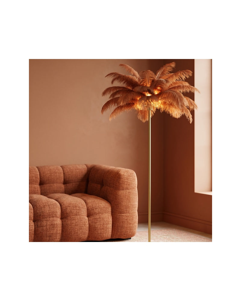 Kare - Floor Lamp Feather Palm Rusty Red 165cm