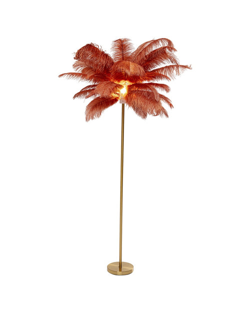 Kare - Floor Lamp Feather Palm Rusty Red 165cm