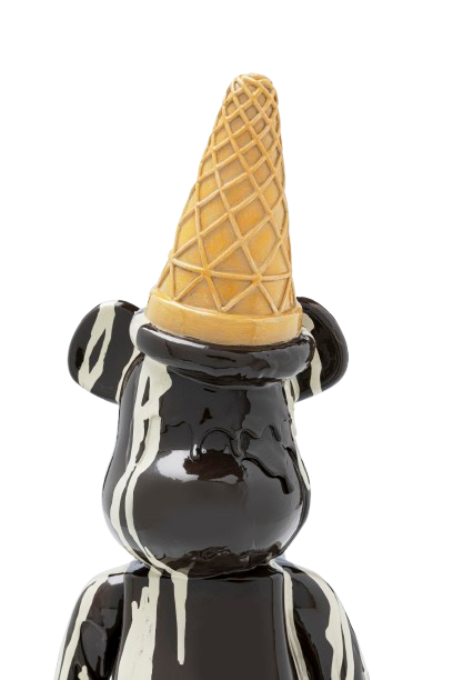 Kare - Deco Figurine Gelato Bear Black 40cm