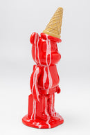 Kare - Deco Figurine Gelato Bear Red 40cm