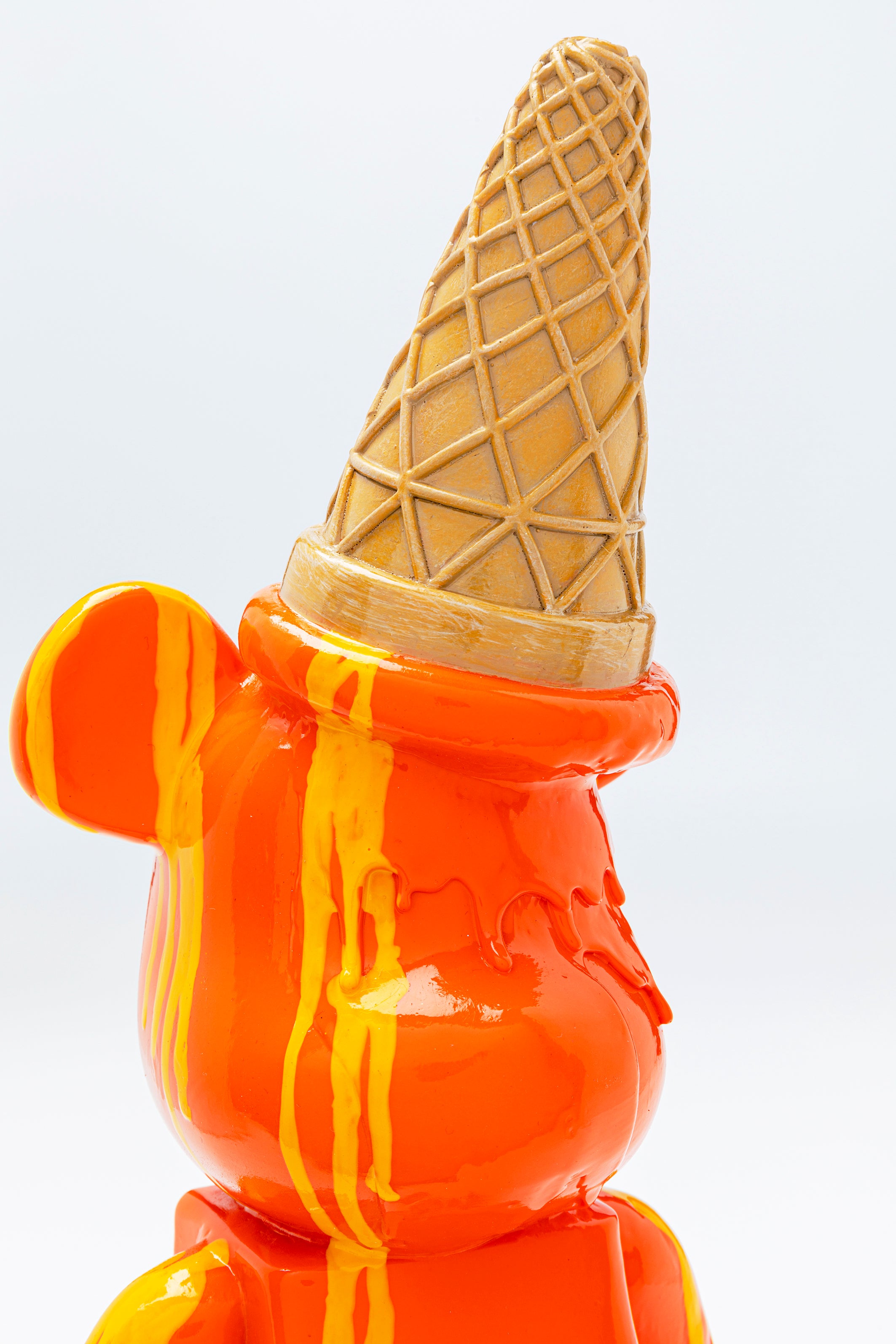 Kare - Deco Figurine Gelato Bear Orange 40cm