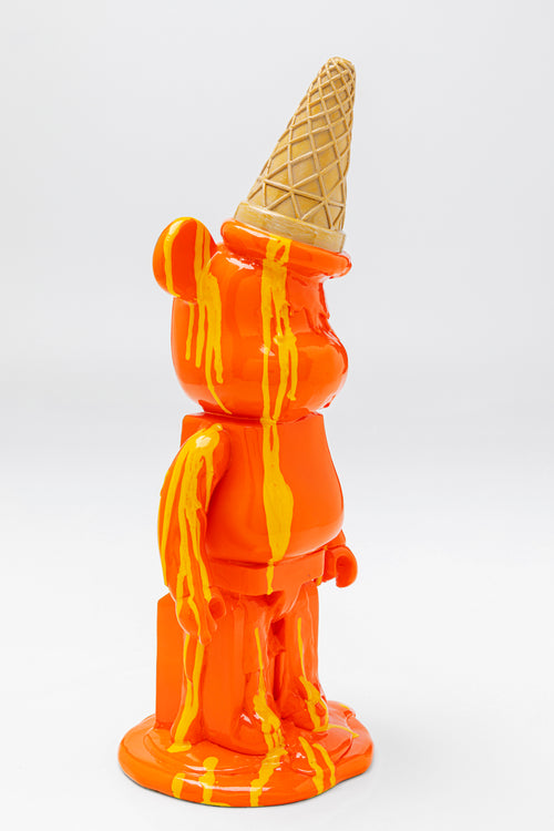 Kare - Deco Figurine Gelato Bear Orange 40cm