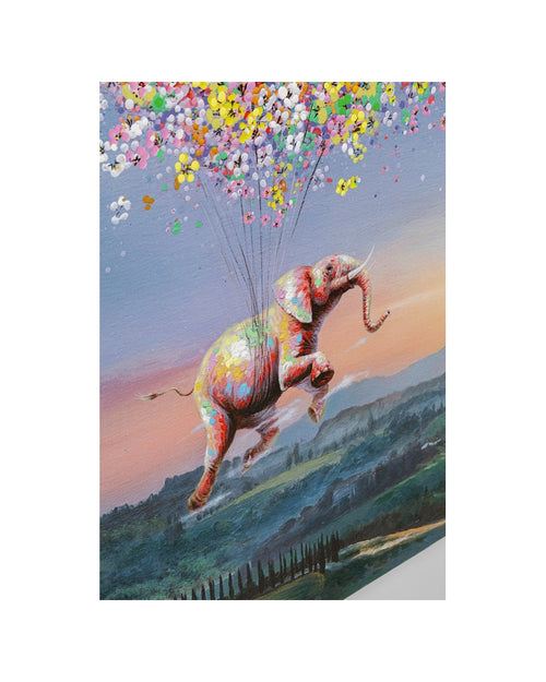 Kare - Canvas Picture Flying Elephant At Night 120x160cm